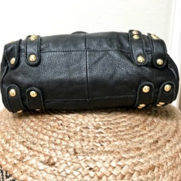 Linea Pelle Gold Stud Leather Bag - Picture 7 of 10